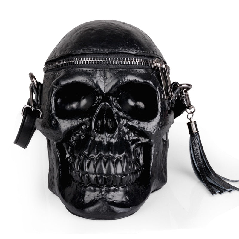 Originality Women Bag Funny Skeleton Head Luminou Handbag Single Package Fashion Designer Satchel Package Night Light Skull Bags