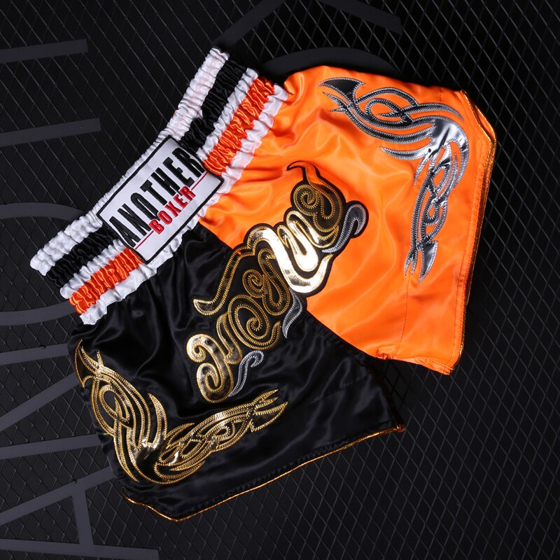 Anotherboxer Kids MMA Jujitsu Fight Grappling Men's Boxing Shorts kickboxing Fighting Pants Muay Thai sanda Martial Arts Boxeo