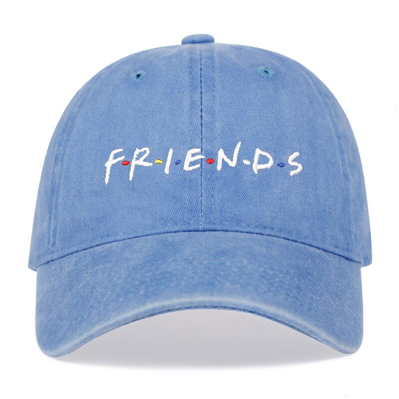 Fashion hip hop washed baseball cap FRIENDS embroidery wild hat adjustable men and women outdoor sun hats Trucker caps