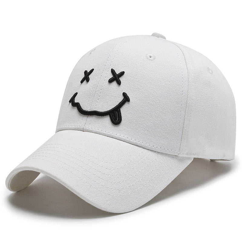 Cute Smile Baseball Cap Smiling Face Happy Dad Hat Casual Dad Baseball Cap Embroidery Cap Adjustable Snapback Hat Sport Sun Hats