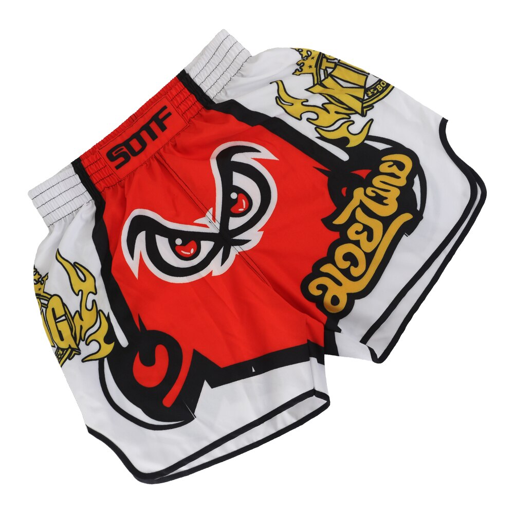 Printed Muay Thai Boxing Shorts Men's Mixed Fighting Free Fighting MMA Children's Taekwondo Training Fitness Shorts Sanda Clothe