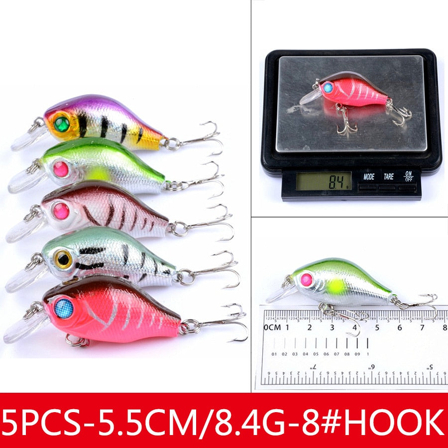 Minnow Crankbaits Tackle Fishing Lure Kit Baubles Hard Bait Artificial Spoonbait Set Of Wobblers For Pike Trolling Carp Mixed