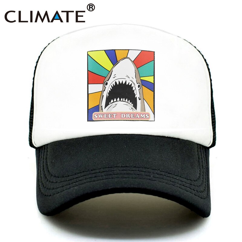 CLIMATE Shark Seaside Trucker Caps Hat Shark Hunt Surfing Men Caps Hip Hop Cool