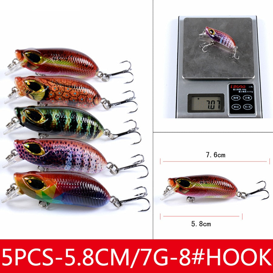 Minnow Crankbaits Tackle Fishing Lure Kit Baubles Hard Bait Artificial Spoonbait Set Of Wobblers For Pike Trolling Carp Mixed