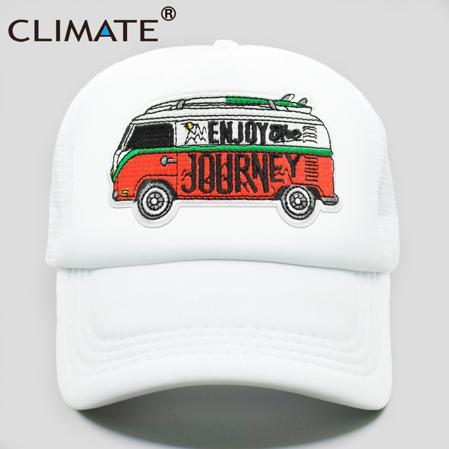 CLIMATE Road Trip Cap Drive Tour Trucker Cap Car Journey Vacation Mesh Cap Hip Hop Summer Hat Caps for Men Family Journey