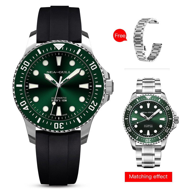 Seagull relogio masculino Men's Watch 200m Diving Business Waterproof Fashion Automatic Mechanical Watch Ocean Star 816.523