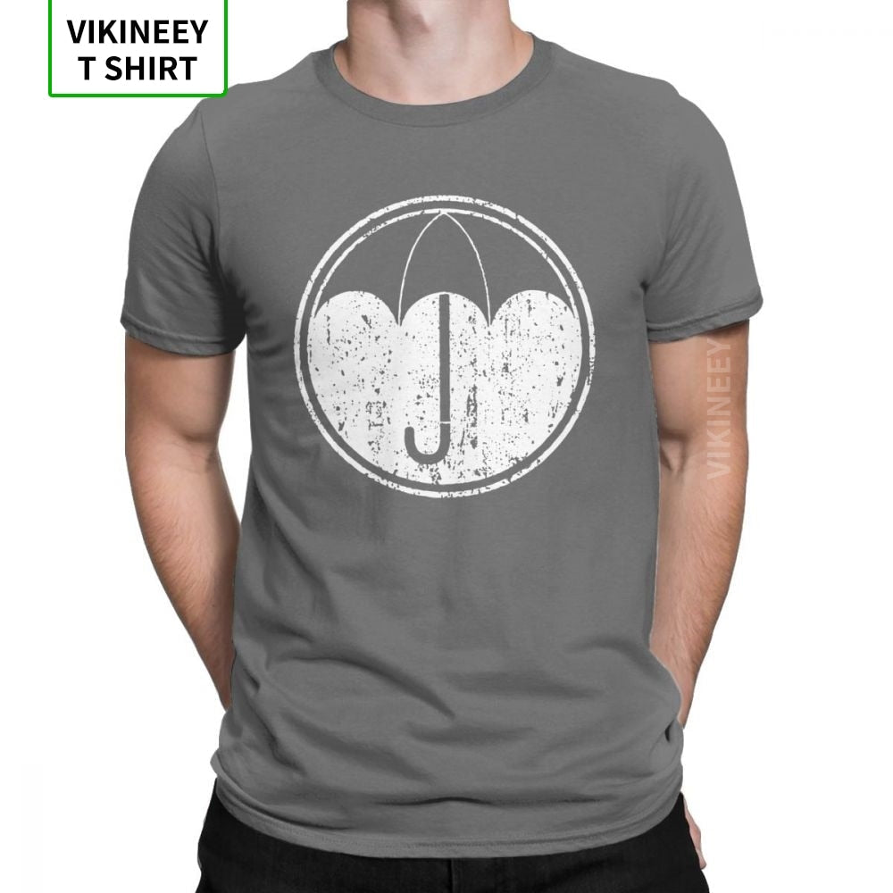 Umbrella Academy Symbol T-Shirts for Men Cha Diego Vanya Comic Vintage Cotton Tee Shirt Short Sleeve T Shirt Gift Idea Tops