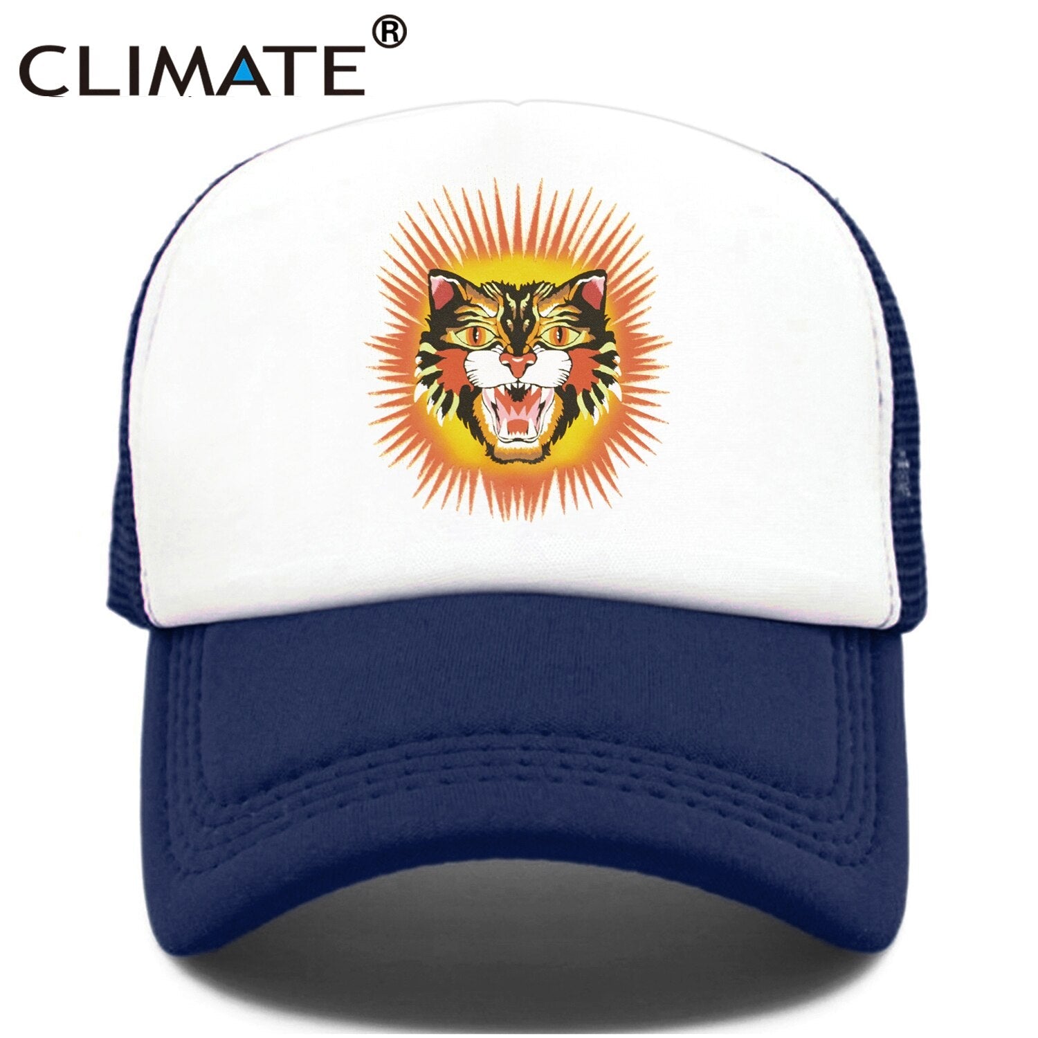 CLIMATE Cougar Tiger Leopard Trucker Cap Wildlife Cool Lion Cap Men Man Hip Hop