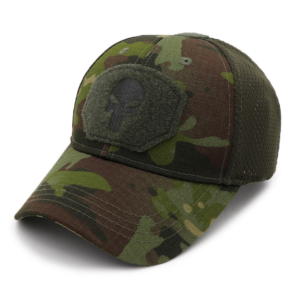 KOEP 2022 New Camo Punisher Baseball Cap Fishing Caps Men Outdoor Camouflage Jungle Hat Airsoft Tactical Hiking Casquette Hats