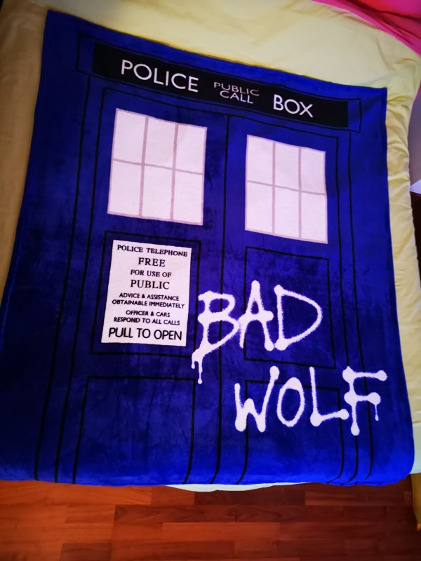 Anime Doctor Who Police Box Throw Blanket Coral Velvet Winter Warm Kids Bedroom