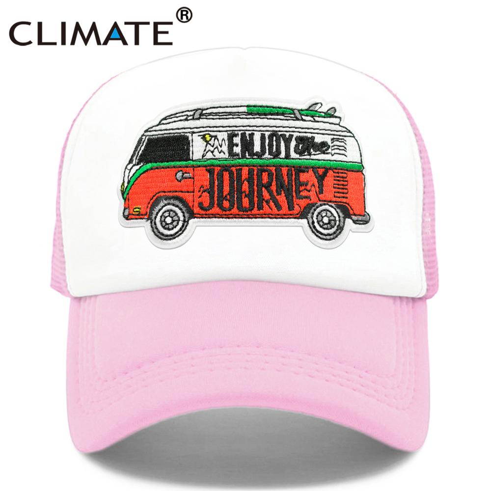 CLIMATE Road Trip Cap Drive Tour Trucker Cap Car Journey Vacation Mesh Cap Hip Hop Summer Hat Caps for Men Family Journey