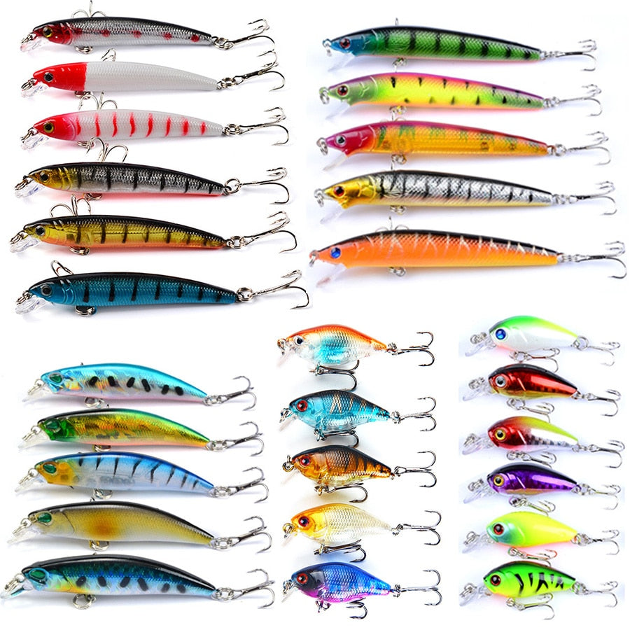 Minnow Crankbaits Tackle Fishing Lure Kit Baubles Hard Bait Artificial Spoonbait Set Of Wobblers For Pike Trolling Carp Mixed