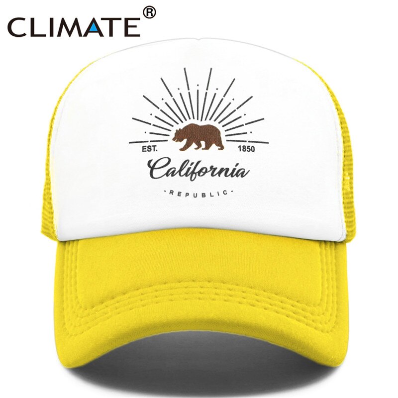 CLIMATE California Trucker Cap Bear California Republic Flag Caps Men Women Hip