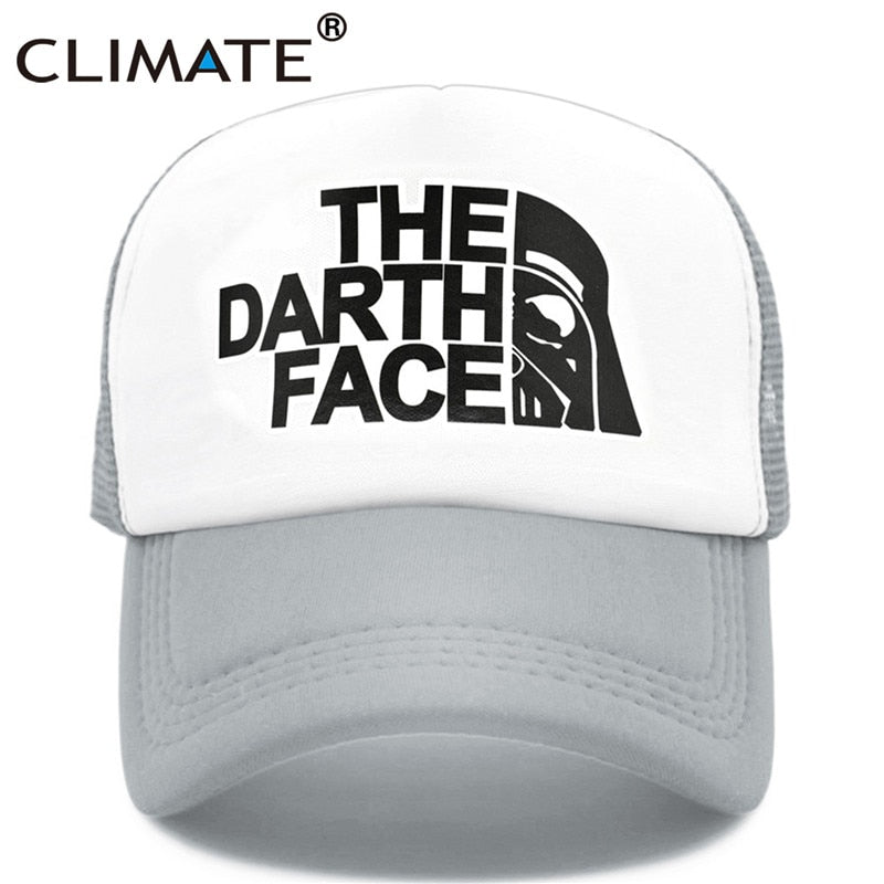 CLIMATE Darth Trucker Cap Star Cap Men Funny Face Hat Baseball Cap Cool Summer Mesh Net Cap Hat for Men