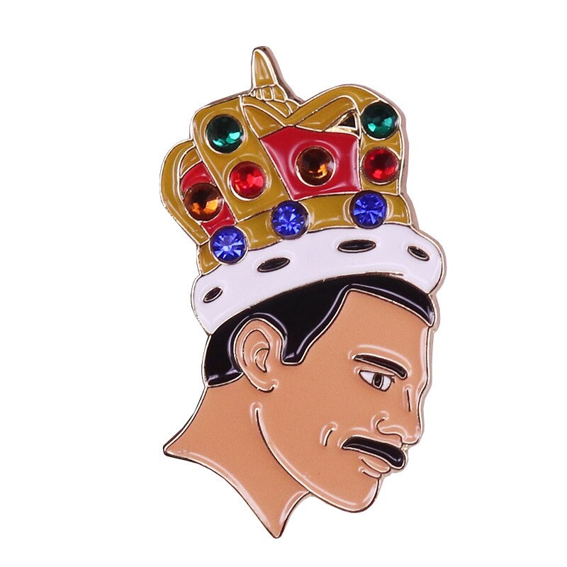 Queen lead singer Freddie Mercury brooch