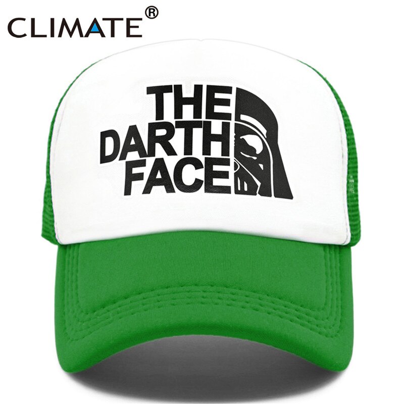 CLIMATE Darth Trucker Cap Star Cap Men Funny Face Hat Baseball Cap Cool Summer Mesh Net Cap Hat for Men