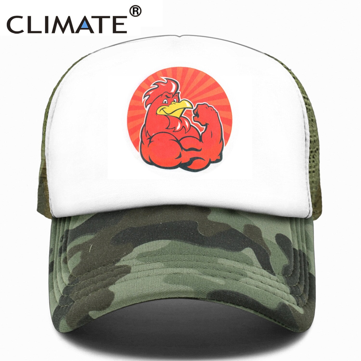 CLIMATE Fitness Robust Muscle Crocodile Cap Cool Men GYM Fitness Animal Cap Sport GYM  Fans Mesh Trucker Cap Body Building Cap