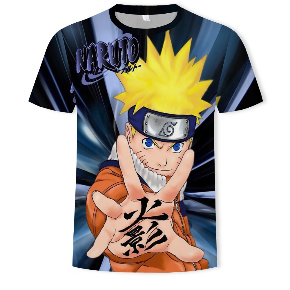 Anime naruto men's t-shirts Summer Harajuku Cool Short Sleevetshirt Japanese Anime Funny 3D Printe Streetwear naruto t shirt top