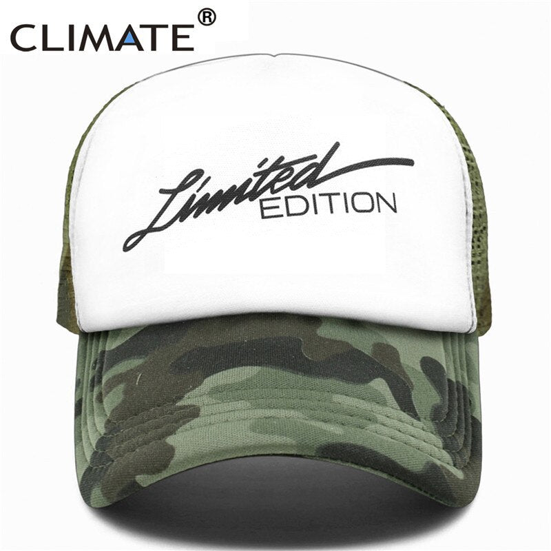 CLIMATE Limited Edition Trucker Cap Men Funny Car Fan Mesh Caps Hip Hop Summer Mesh Hat Driver Car Racing Fans Caps for Men