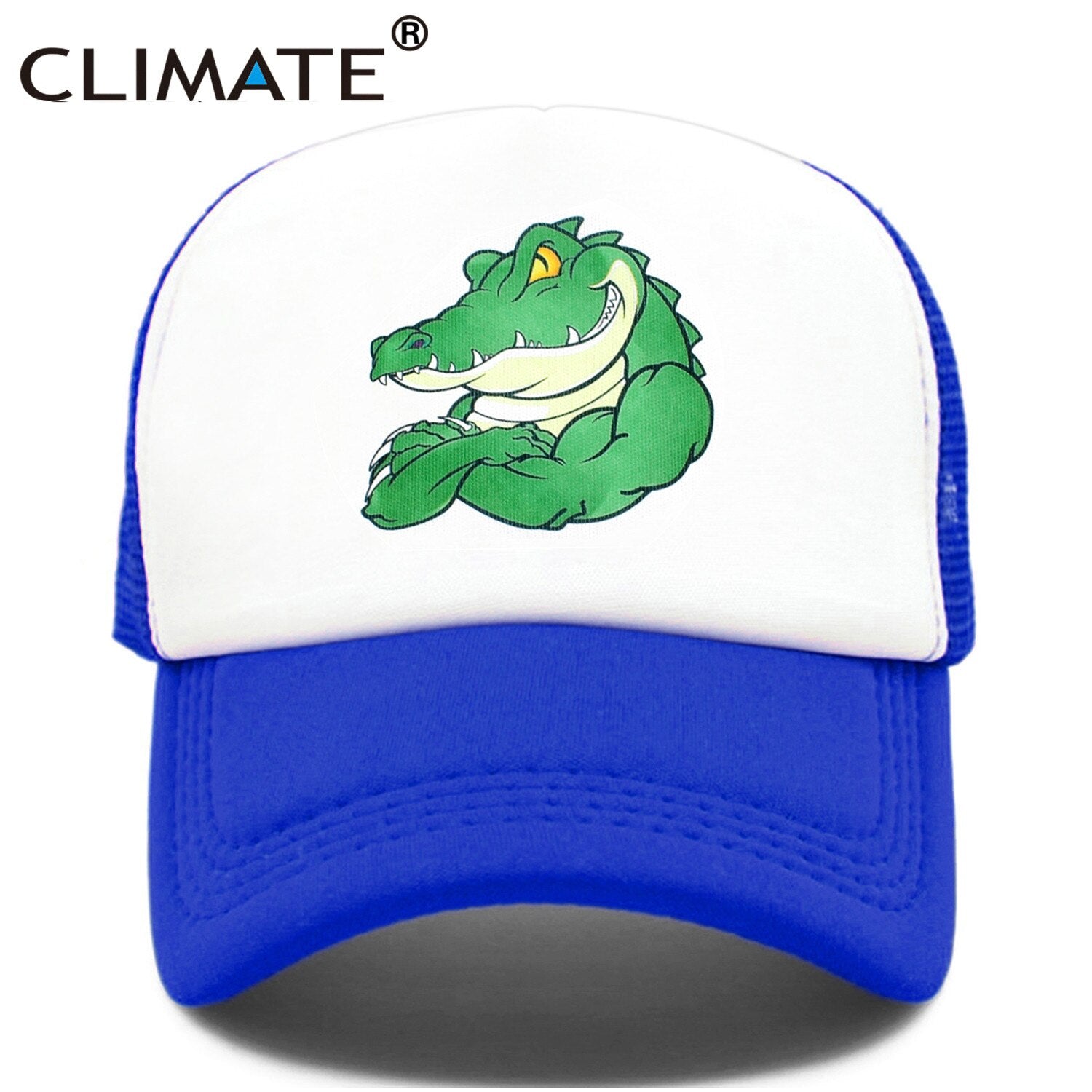 CLIMATE Fitness Robust Muscle Crocodile Cap Cool Men GYM Fitness Animal Cap Sport GYM  Fans Mesh Trucker Cap Body Building Cap