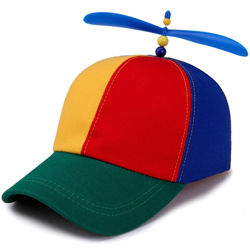 Fashion Colorful Bamboo Dragonfly Patchwork baseball cap Adult Helicopter Propeller funny Adventure dad hat Snapback hat