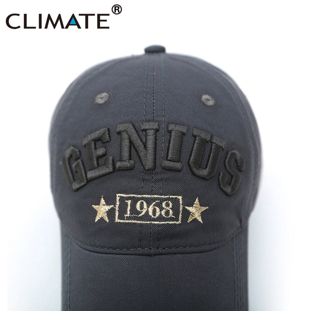 CLIMATE New Fashion Cool Men Army Quality Baseball Caps Men Women Genius Autumn