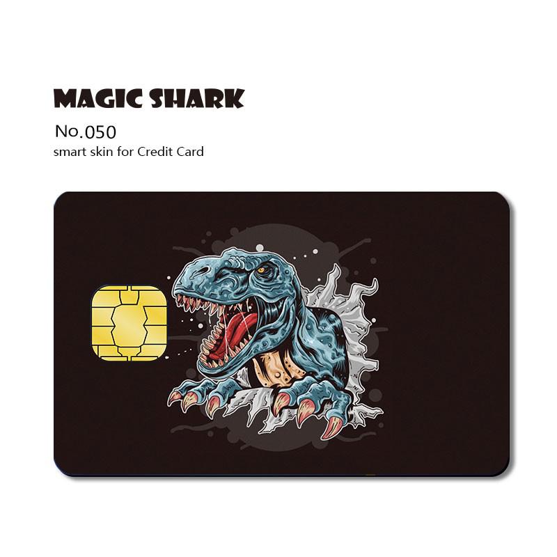 Magic Shark Matte 3M PVC Animie Skull Sticker Case Cover Skin Film for Credit Card Debt Card Small Big Chip