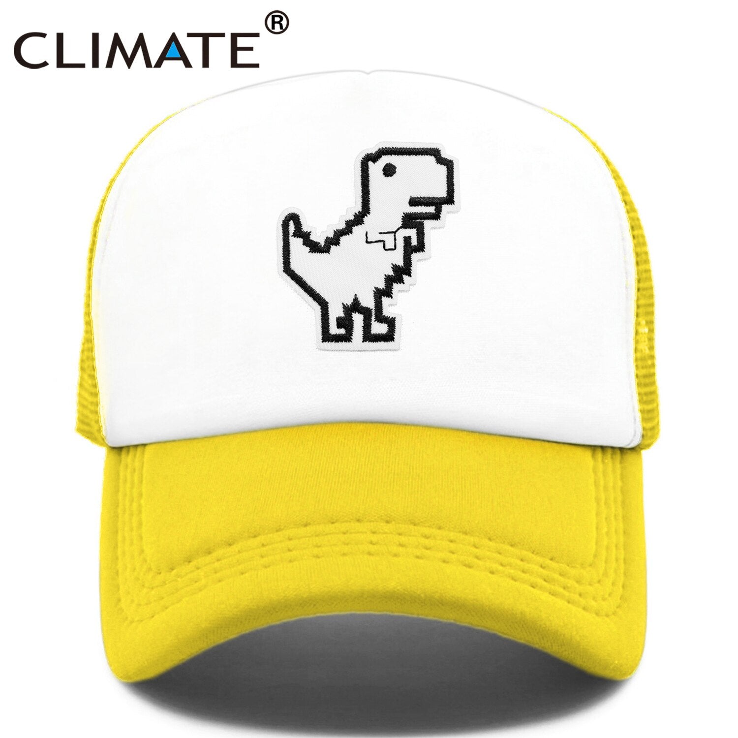 CLIMATE Internet Is Broken Cap Funny Dinosaur Computer Geek Trucker Cap Programmer Dinosaur Cool Cap Black Mesh Cool Cap