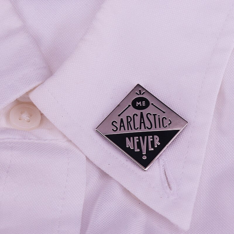 "I never satirize"-brooch interesting feminist badge personality geometric decorative accessories