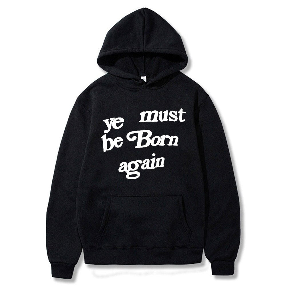 Ye Must Be Born Again Hoodie CPFM XYZ KIDS SEE GHOSTS Hoodies EU Size Kanye West Streetwear Man High Quality Cotton Sweatshirt