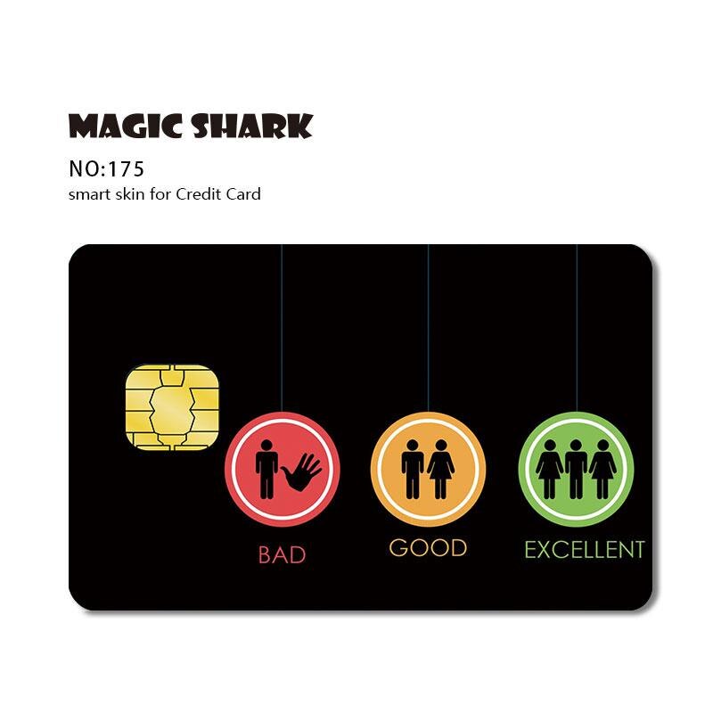 Magic Shark 2021 Fashion Bear Crayon Skin Sticker Film Tape Case for Big Small Credit Debit Card One Side