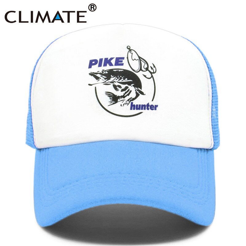 CLIMATE Pike Fish Hunt Trucker Cap Pike Fishing Caps for Man Camouflage Fishing