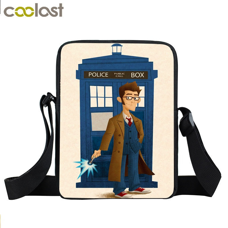 Doctor Who Messenger Bag Women Handbag Small Satchel Dr Who Shoulder Bags for Travel Ladies Cross Bags Bookbag Gift