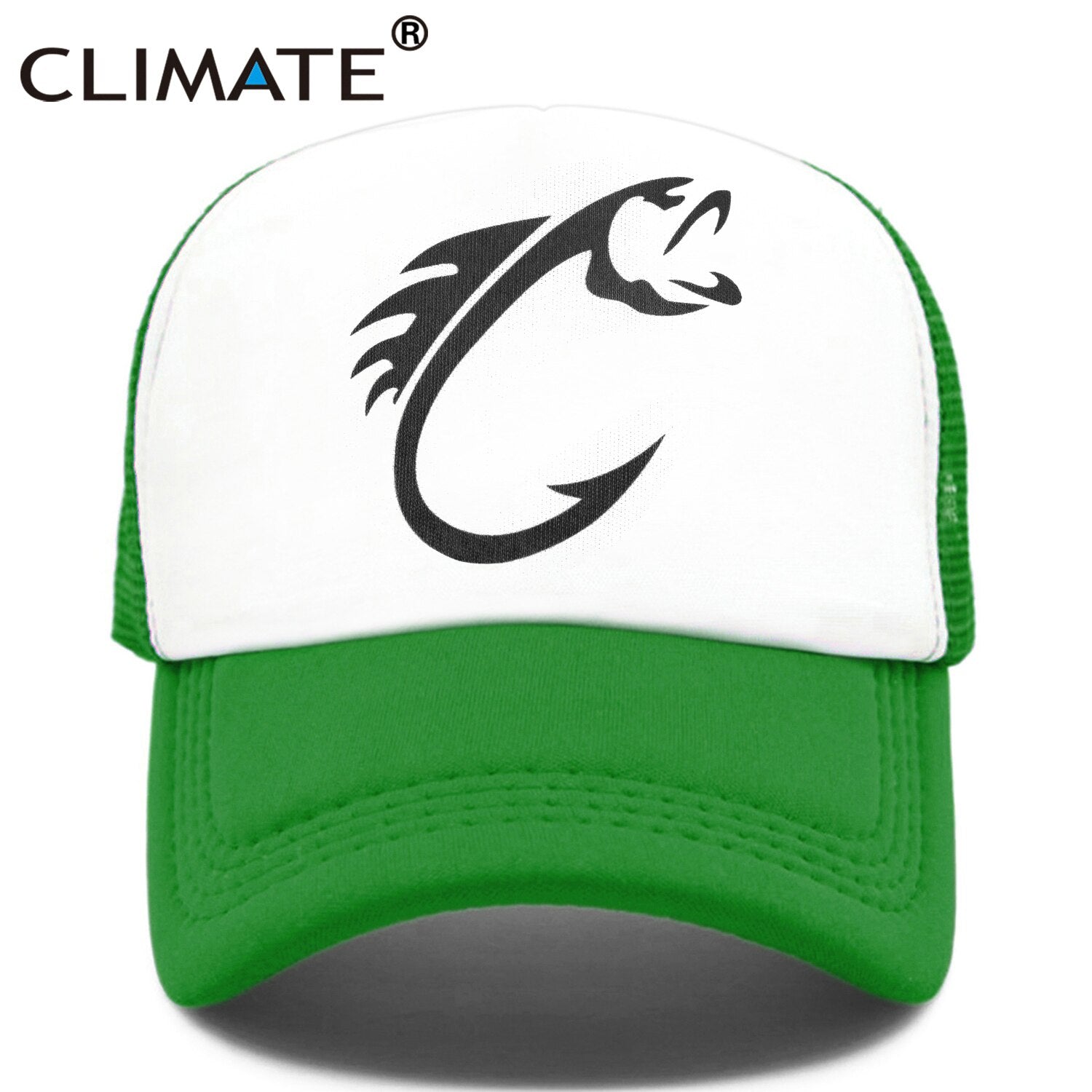 CLIMATE  Fish Fishing Trucker Cap Fish Hunt Cap for Fisher Hook Hat Baseball Cap Pike Fish Cool Summer Mesh Caps Men Fisher