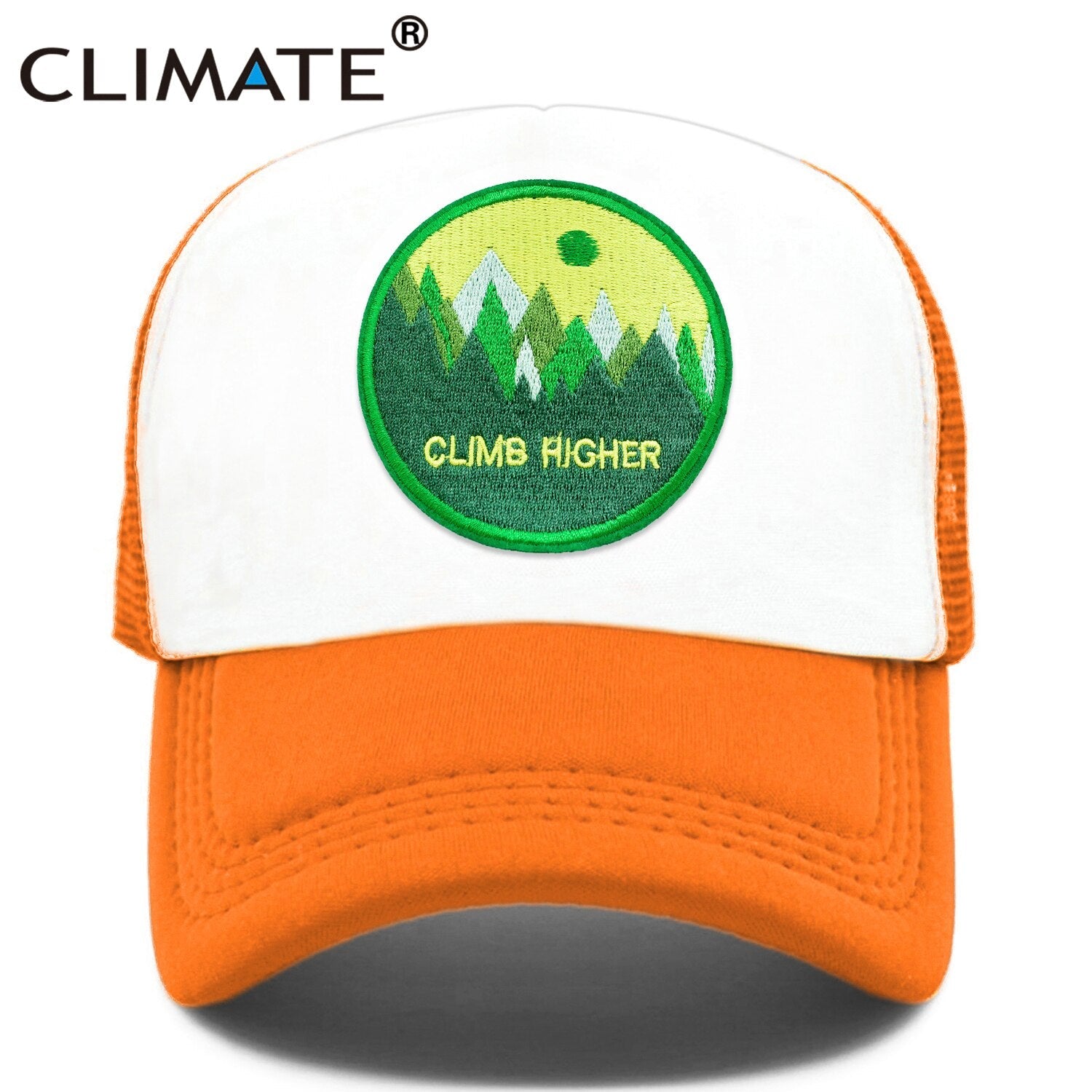 CLIMATE CLIMB HIGH Cap Climber Outdoor Sport Trucker Cap Green Outdoors Forest Hat Cap Cool Summer Mesh Cap for Men Women