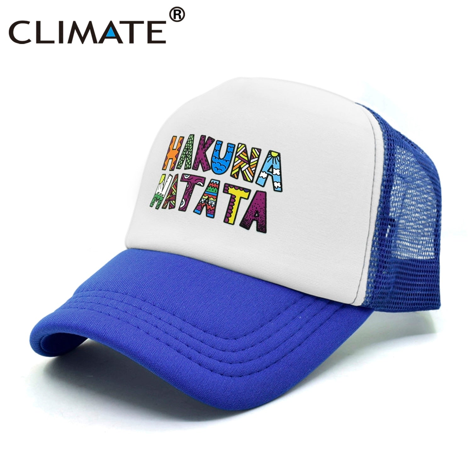 CLIMATE Hakuna Trucker Cap Funny Timon Pumba Hat Men Baseball Cap Cool Summer Mesh Trucker Cap Hat for Adult Kid