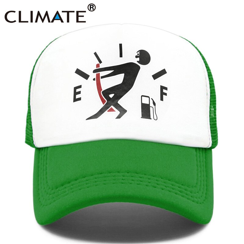 CLIMATE Car Racing Fan Trucker Cap Men Funny Car Caps Oiling Refuel Hip Hop Summer Mesh Hat Driver Car Racing Fans Caps for Men