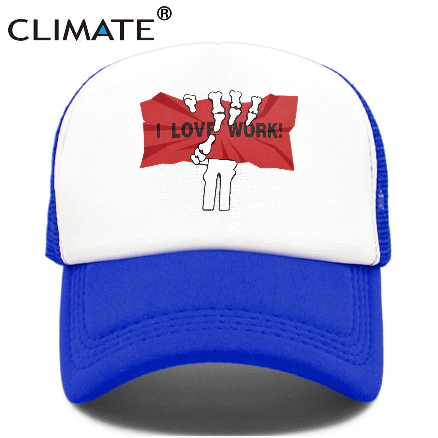 CLIMATE New Cool Funny Cap I Love Work Till Dead Trucker Cap Hat Workaholic Hiphop Cap Amuse Mesh Cap Hat for Men Women Staff