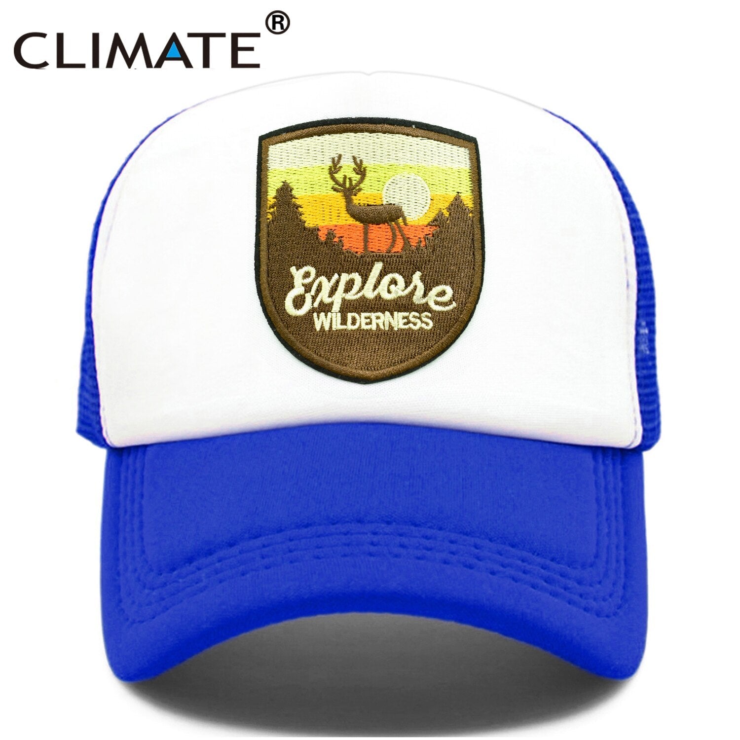 CLIMATE Explore Trucker Cap  Wilderness wildlife Camouflage Cap for Outdoor Exploration Baseball Cap Summer Cool Mesh Caps