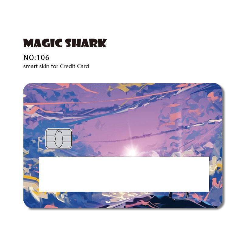 Magic Shark Poker Hunter Dog Out of Stock Car Snake Broke Black Card Window Sticker Film SKin Cover for Debit Credit Card