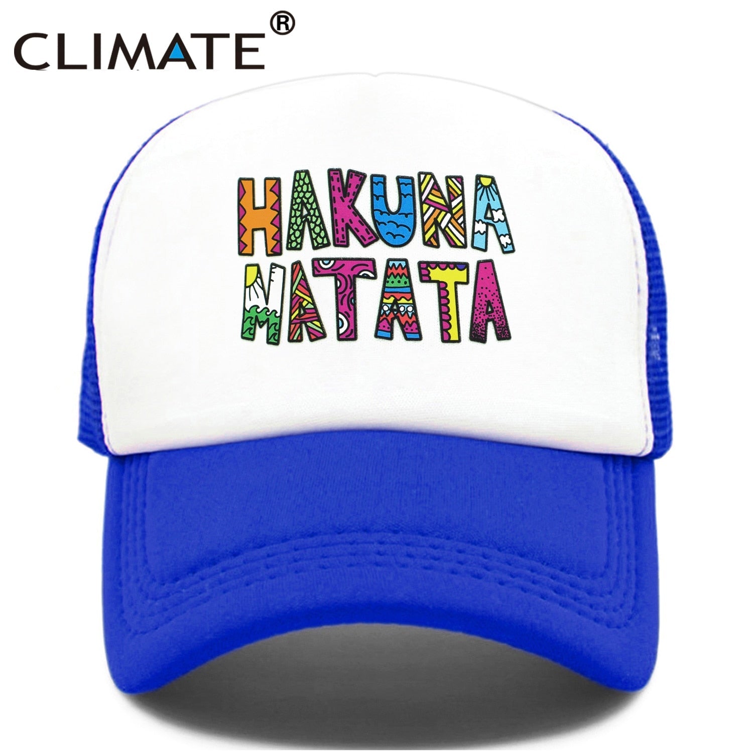 CLIMATE Hakuna Trucker Cap Funny Timon Pumba Hat Men Baseball Cap Cool Summer Mesh Trucker Cap Hat for Adult Kid