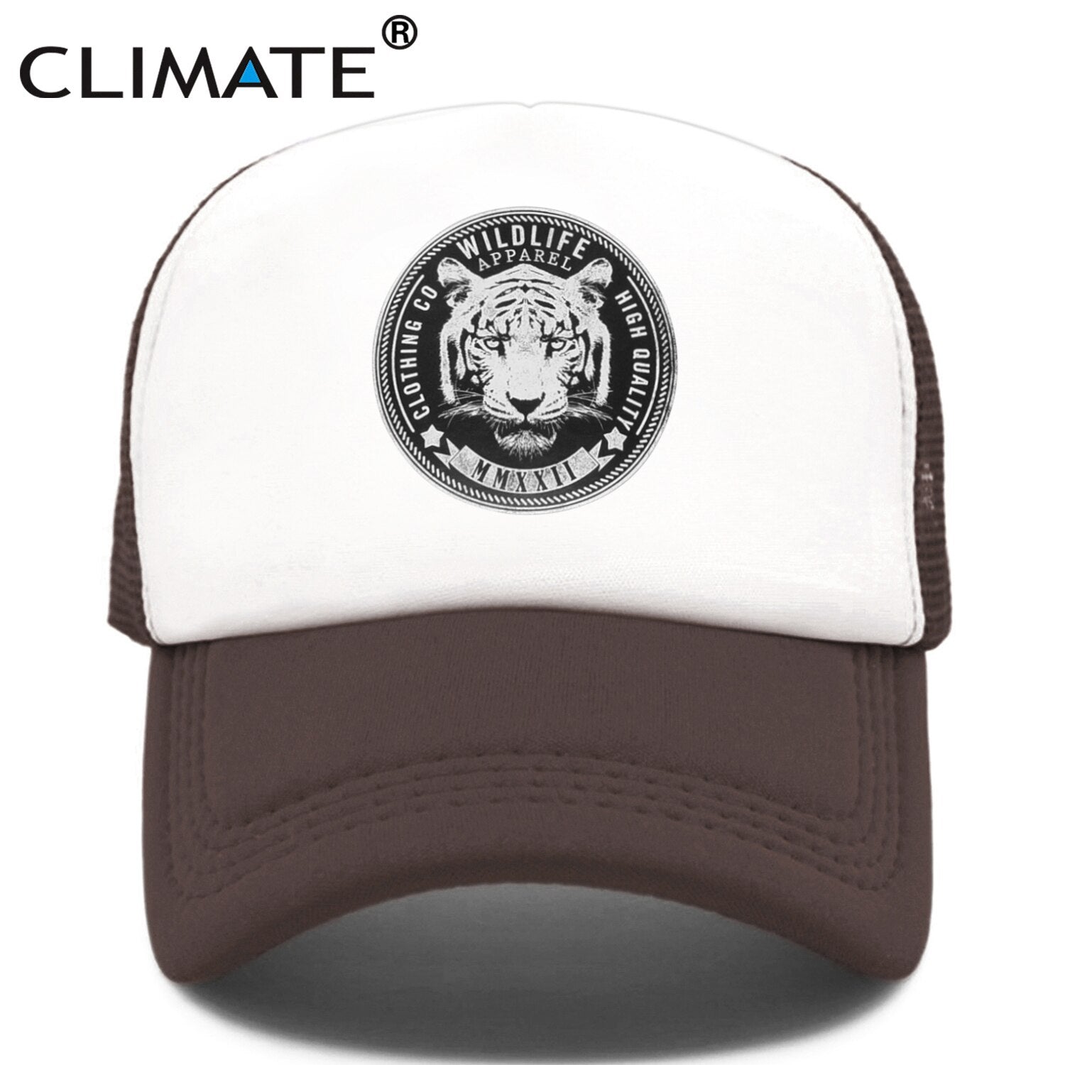 CLIMATE Tiger Cap Cool Wild Life Tiger Trucker Cap Cool Black Cool Men Hip Hop Hat Baseball Cap Cool Summer Mesh Cap for Men