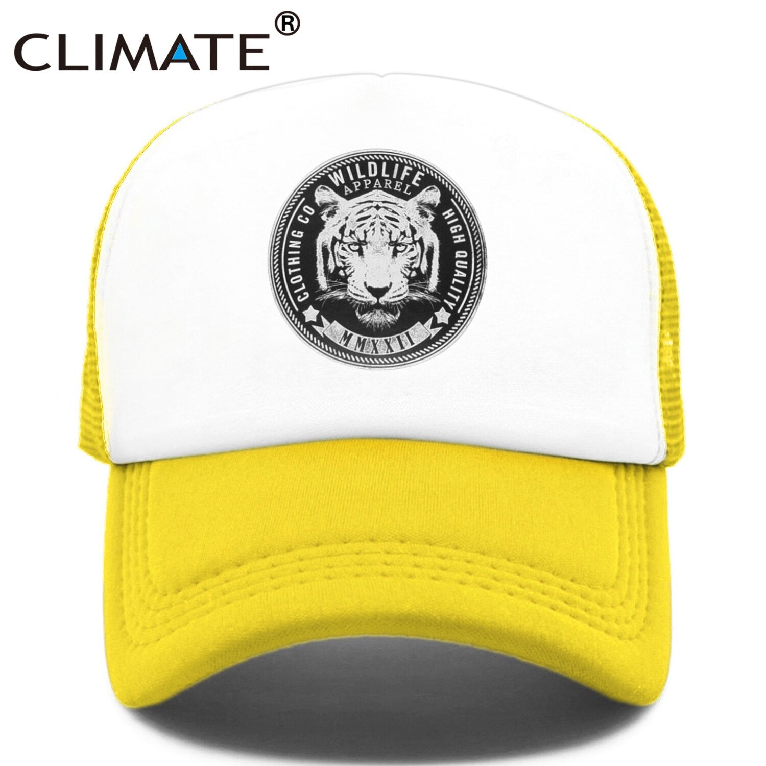 CLIMATE Tiger Cap Cool Wild Life Tiger Trucker Cap Cool Black Cool Men Hip Hop Hat Baseball Cap Cool Summer Mesh Cap for Men