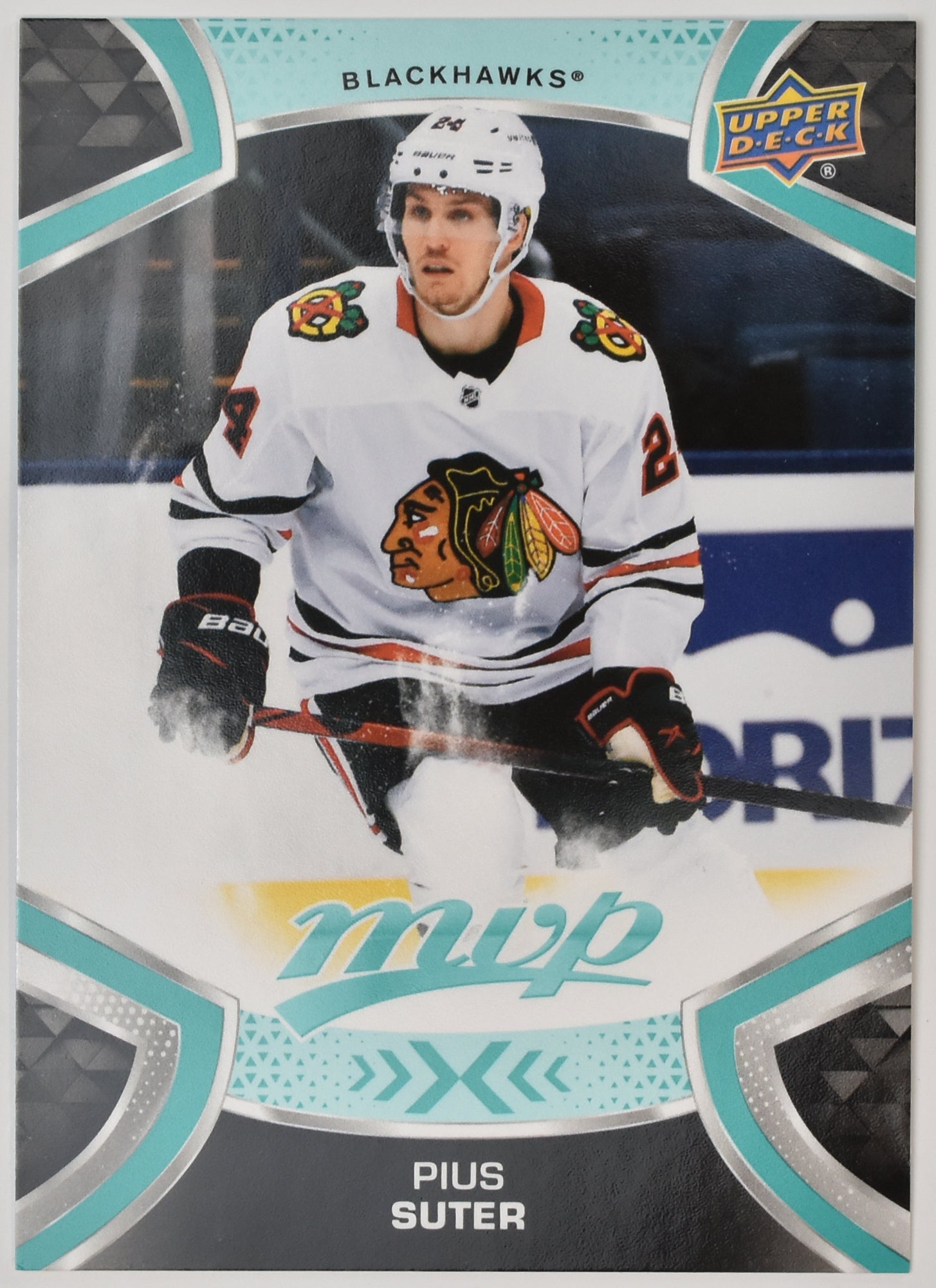 Pius Suter 158 Chicago Blackhawks MVP NHL Hockey Card Upper Deck 2021-2022 Mint