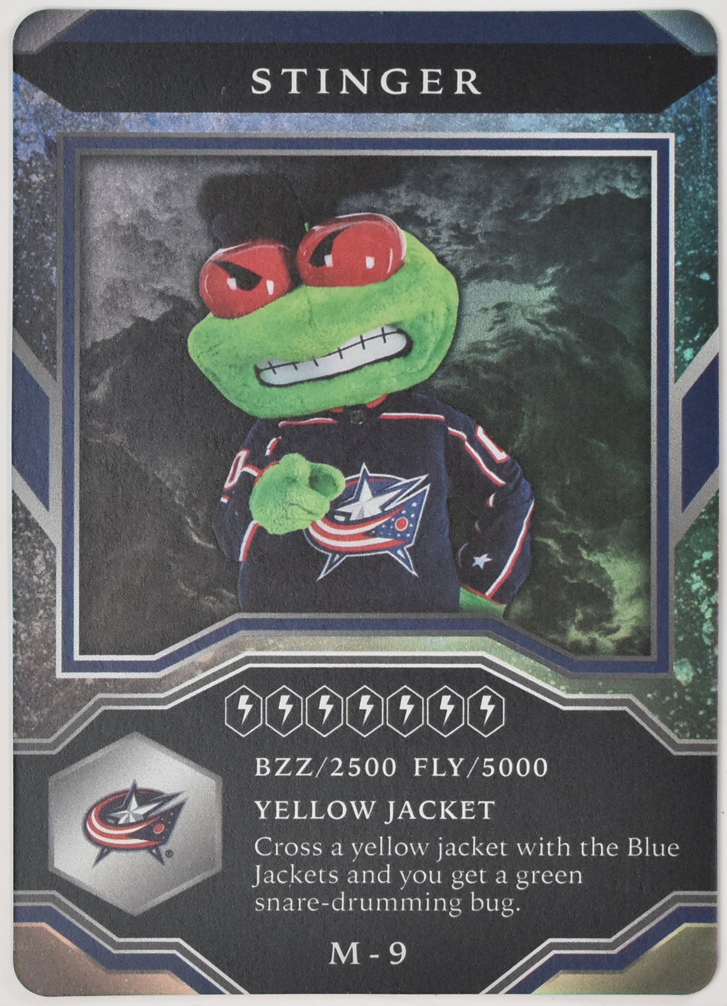 Stinger Mascots Blue Jackets M-9 MVP NHL Hockey Card Upper Deck 2021-2022