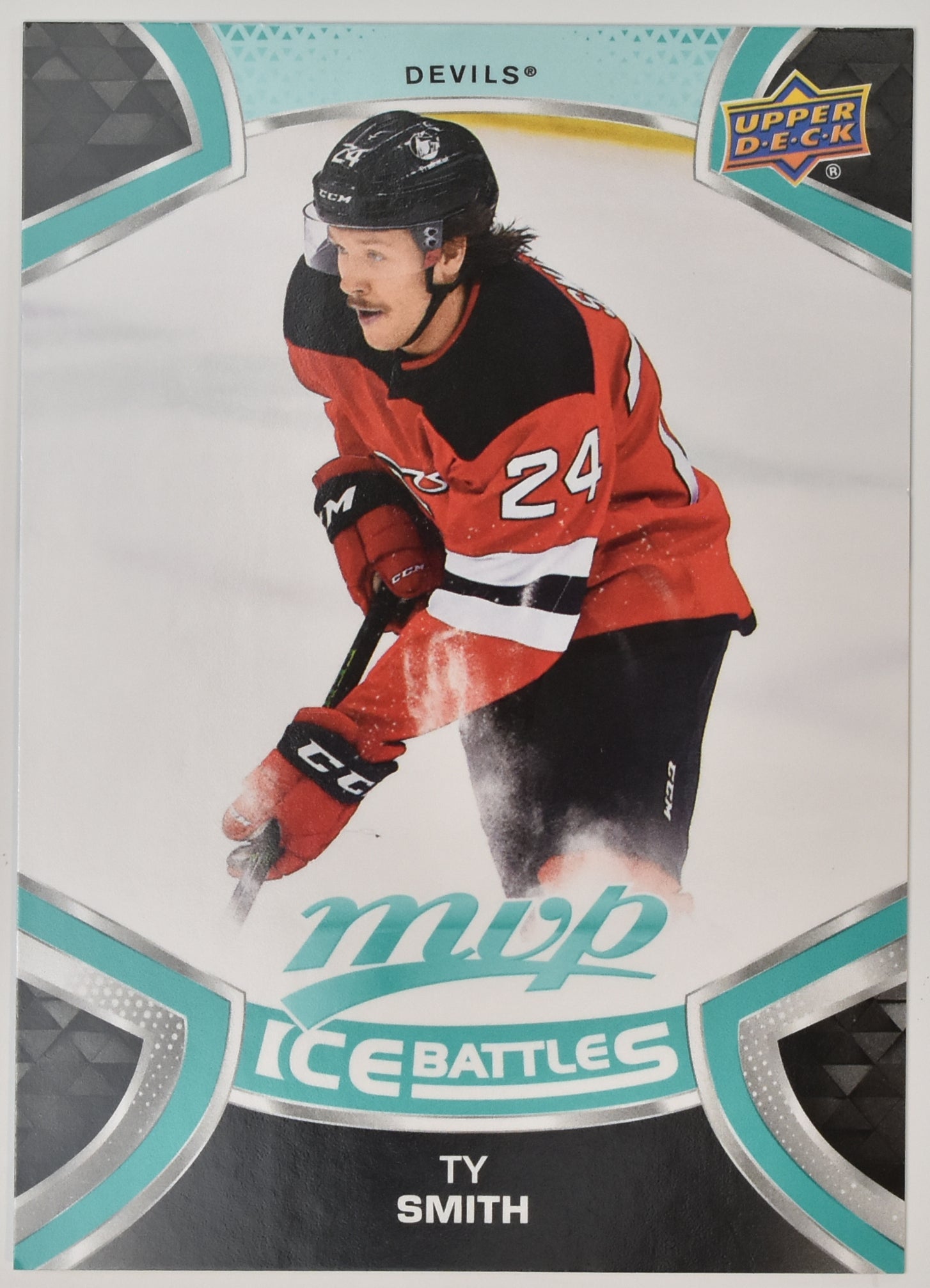 Ty Smith New Jersey Devils 176 Ice Battles MVP NHL Hockey Card Upper Deck 2021-22