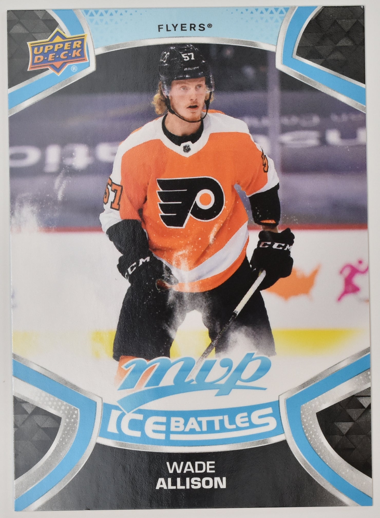 Wade Allison Ice battles 231 Flyers MVP NHL Hockey Card Upper Deck 2021-2022