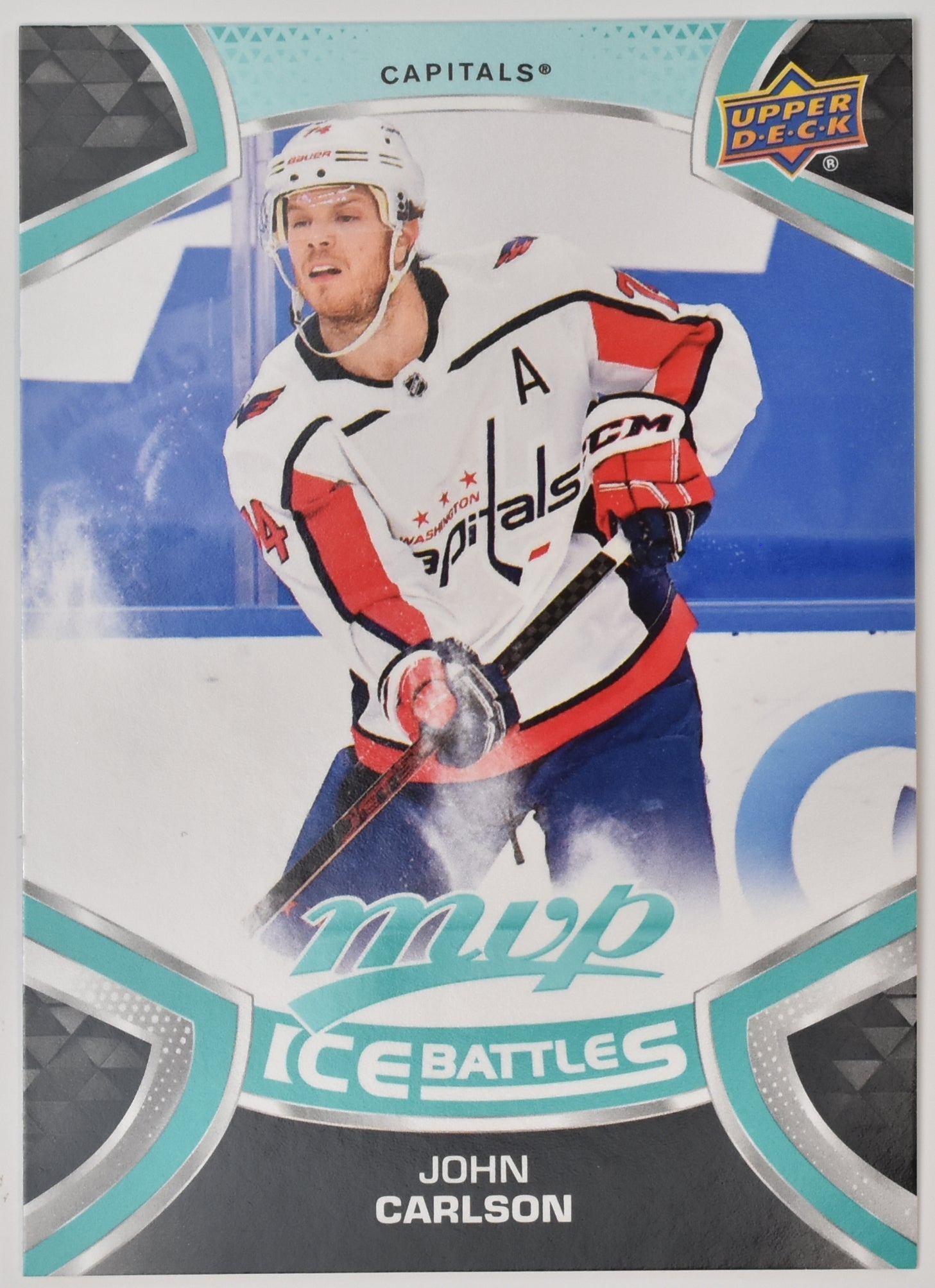 John Carlson 74 Capitals MVP NHL Hockey Card Upper Deck 2021-2022