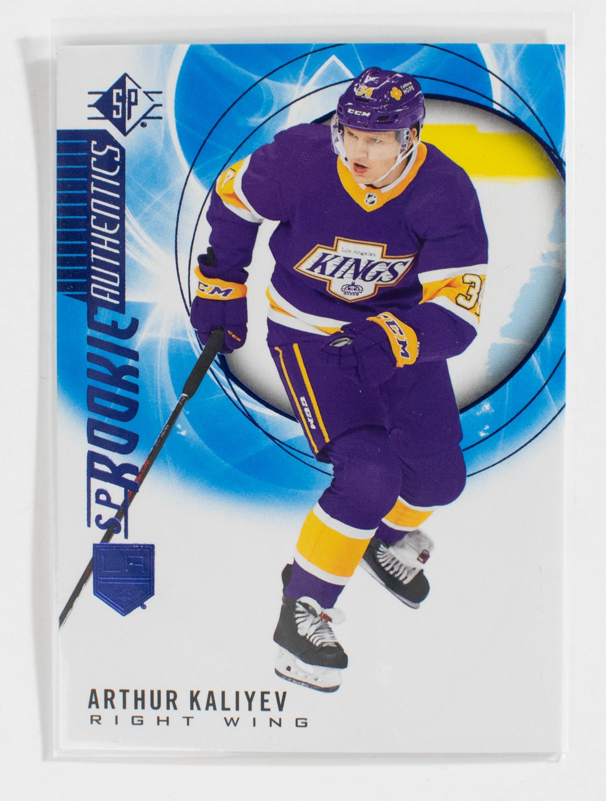 Arthur Kaliyev 104 RC SP Authentics 2021 Hockey LA Kings