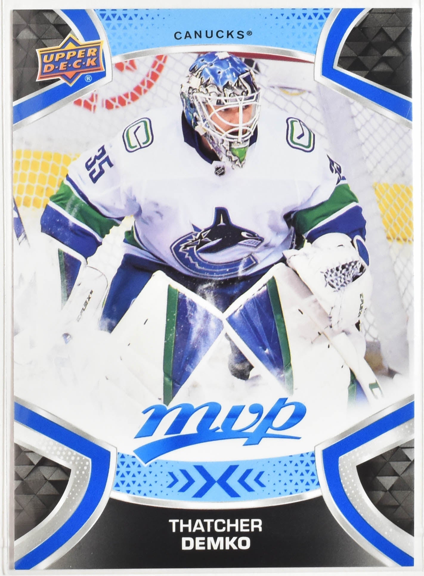 Thatcher Demko 157 Vancouver Canucks MVP Upper Deck 2021 Hockey